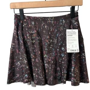 NWT Athleta match point printed skort Supersonic size XXS Tennis Pickleball Golf